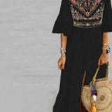 2019 Boho Style Dress Cotton Casual Linen caftan Dress