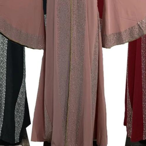 Caftan Farasha Jalabi  Dress Kimono Gown Elegant Rhinestone Flare kaftan New