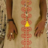 Womens Dress caftan Dress Long Womens Short Sleeve Bohio Party Casual Linen caftan