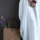 Maxi Dress Women Summer Loose Plus Size Big Hem  Robe Long Dresses ThreeQuarter Sleeve Kaftan