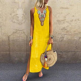 Women"s dress Split Hem Baggy Kaftan Long summer  beach causal Dress 2019